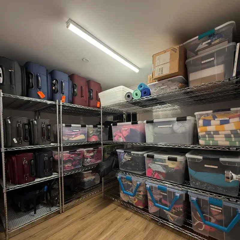 Low Bins for Storing Bulk Items